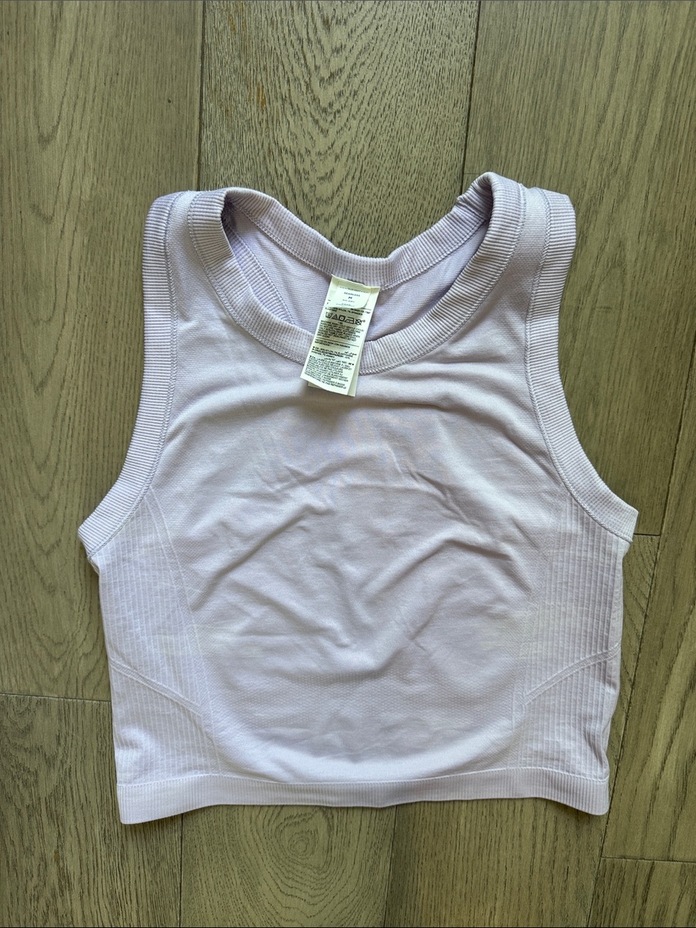Light Lavender racerback Crop athletic Tank Top -  Women